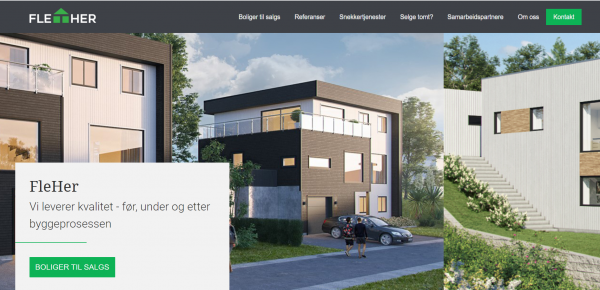 Nettsider til boligleverandøren FleHer Vi har levert nettsider til den lokale boligleverandøren på Åse.